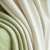 Poppy Sage Green & Cream Color-Blocking Blackout Curtain